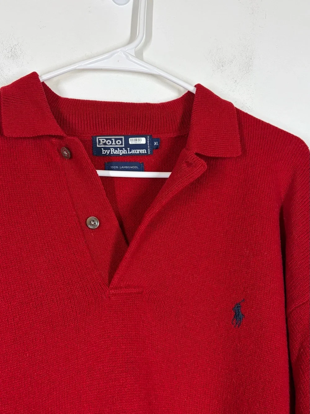 VTG Polo Ralph Lauren 100% Lambswool Sweater Size XL Men’s